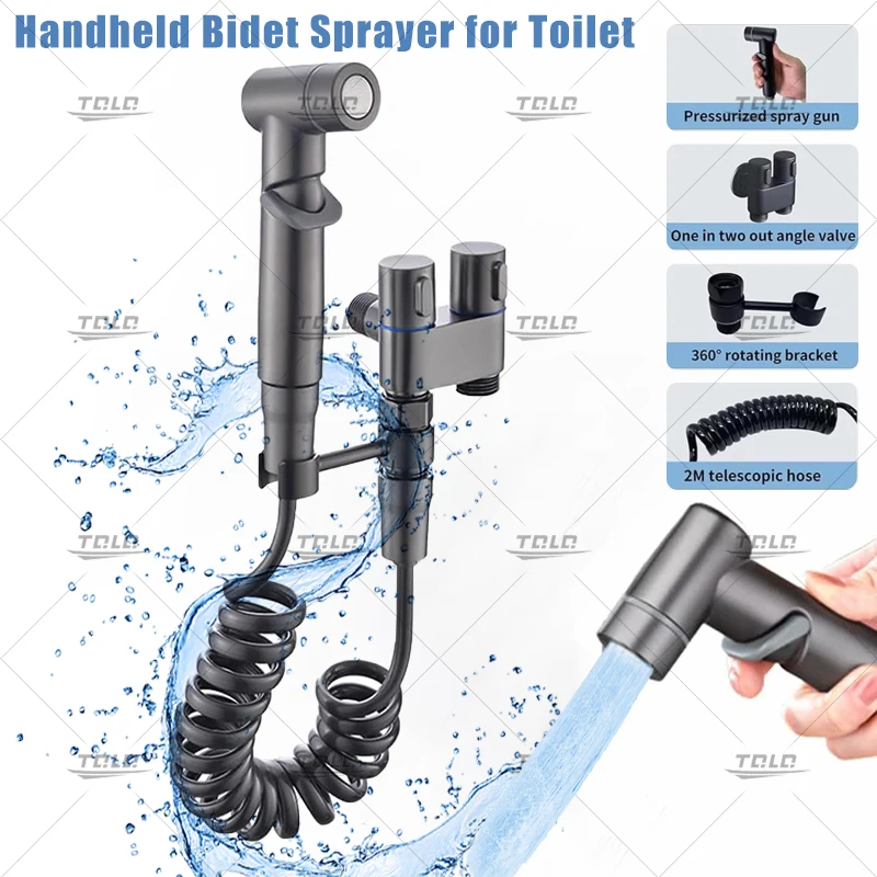 بخاخ بيديت - رذاذ نفاث للمرحاض، ضغط مياه قابل للتعديل، سهل التركيب - صنبور المرحاض، مرفق بيديت للمرحاض #1