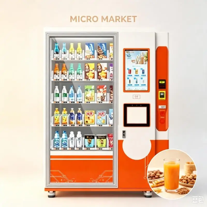 Snacks and Drinks Vending Machine Customized Smart Automatic Retail Kiosk Touch Screen Payment System Commercial Use