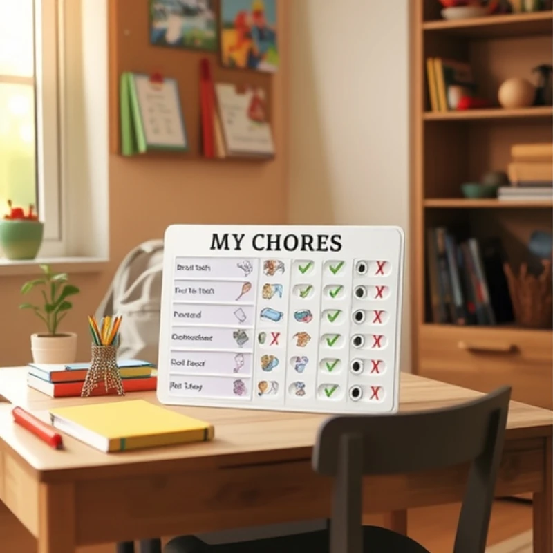 Self-discipline Check-in Device Self-discipline Check-in Note Growth Plan Task Sheet Replaceable Plastic Message Board