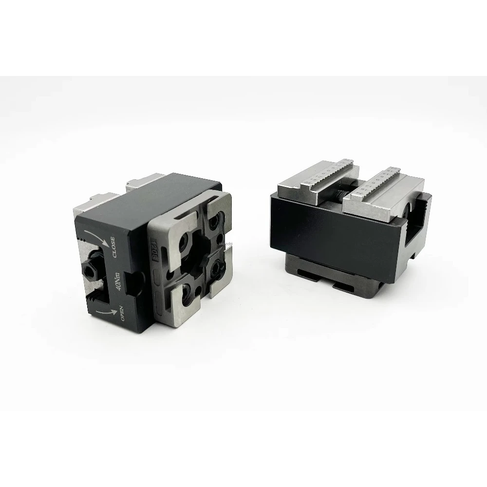 5-Axis CNC Precision Steel Self-Centering Vise | 0-55mm Clamping with 3R Pallet High Accuracy (HE-R06822.R)