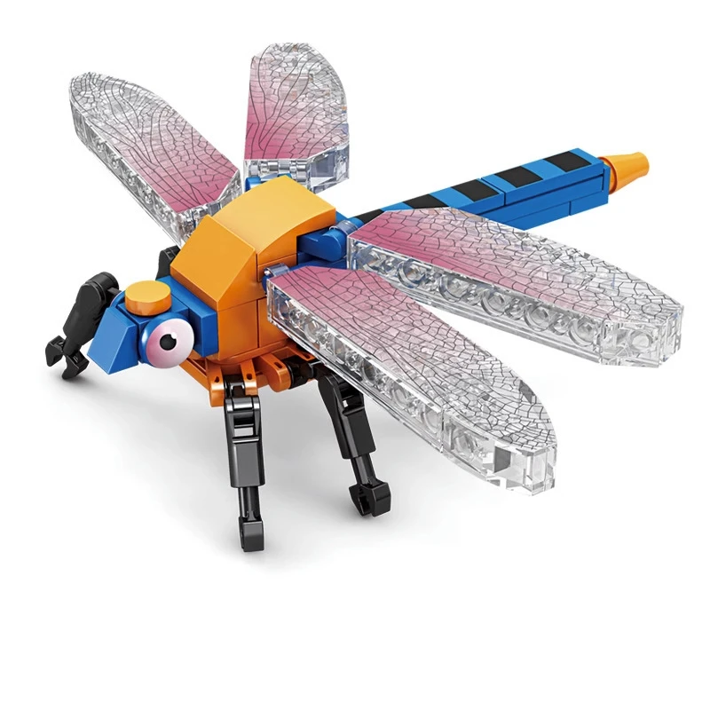 Kreative Bausteine Insekt Modell Biene Libelle Ant Mantis kinder Zusammengebaute Spielzeug Interessante Tier Ornamente Geschenke