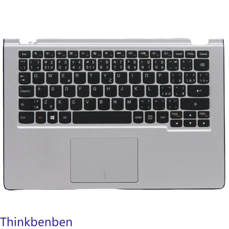 CZ Czech Silver Keyboard Upper Case Palmrest Shell Cover For Lenovo Yoga 2 11 90204985