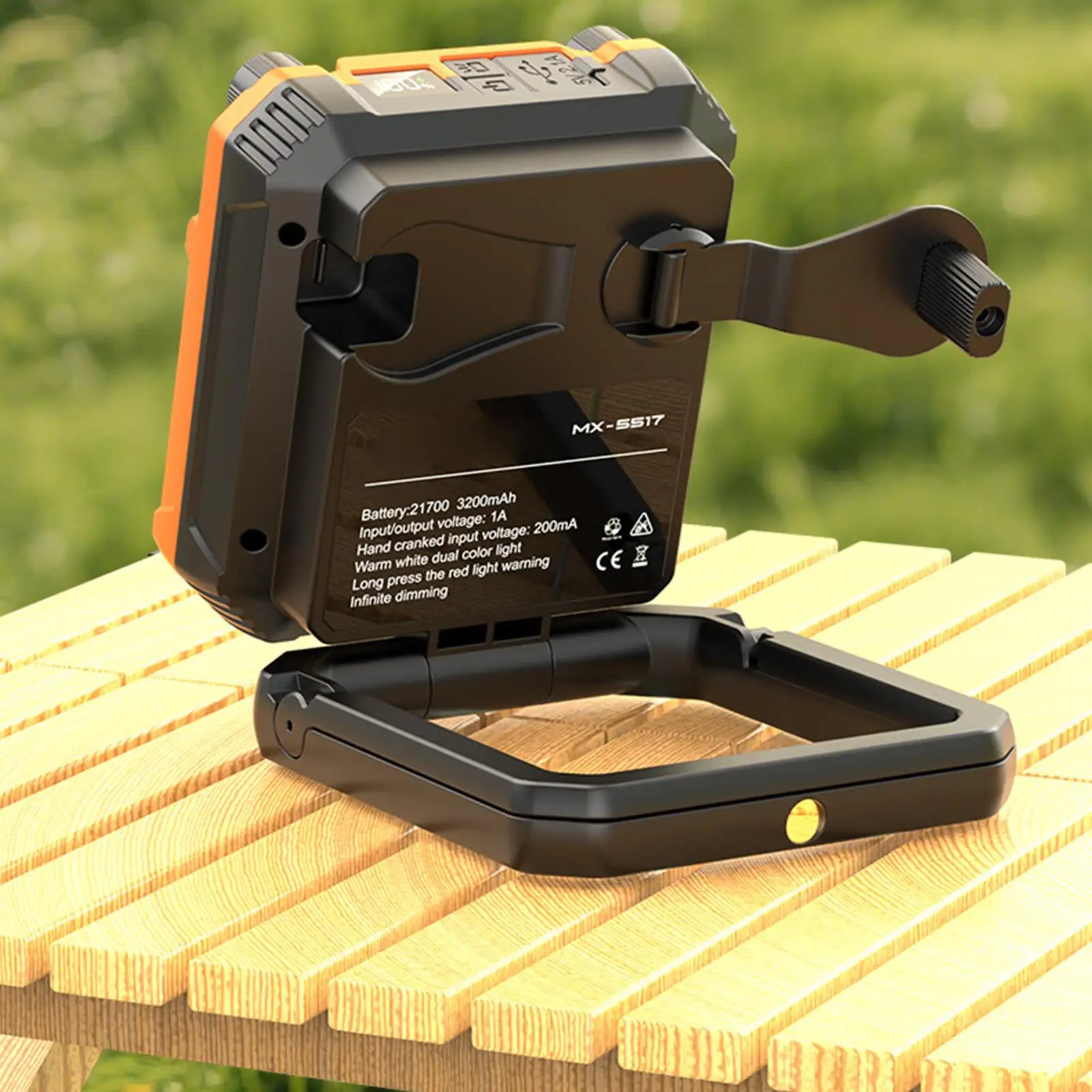 Camping Lantern Magnetic Flashlight Rechargeable Portable Folding 3200mAh Camping Lights Outdoor With LCD Display For Outdoor