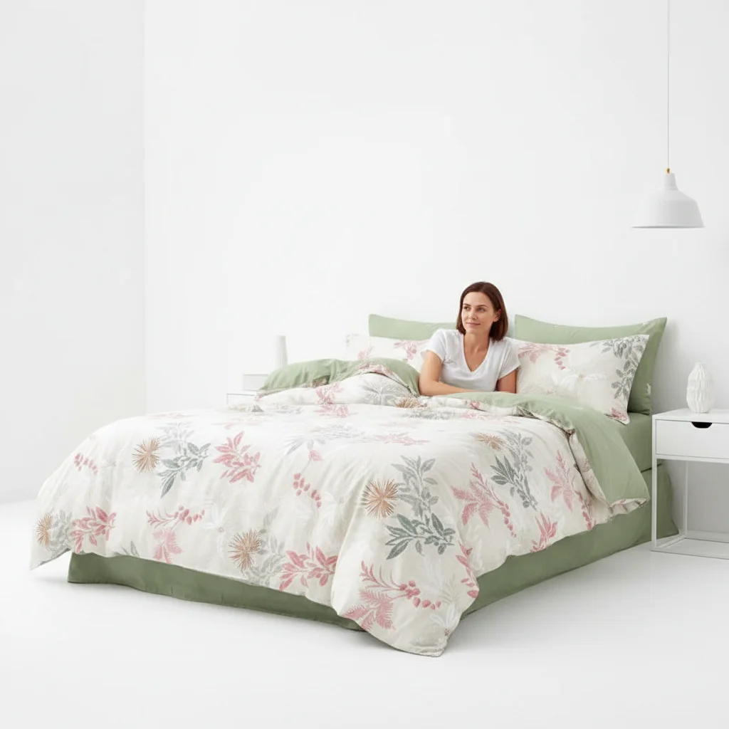 Aesthetic Floral Duvet Cover - 1/3-delige 100% katoenen shabby chic dekbedovertrekset
