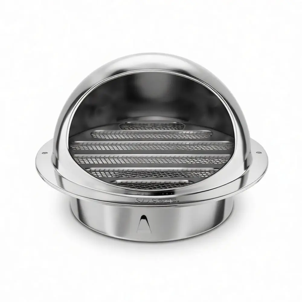 Durable Stainless Steel Ventilation Hood Wall Air Exhaust Cover Pipe Cap Garden Bathroom Kitchen Venting System