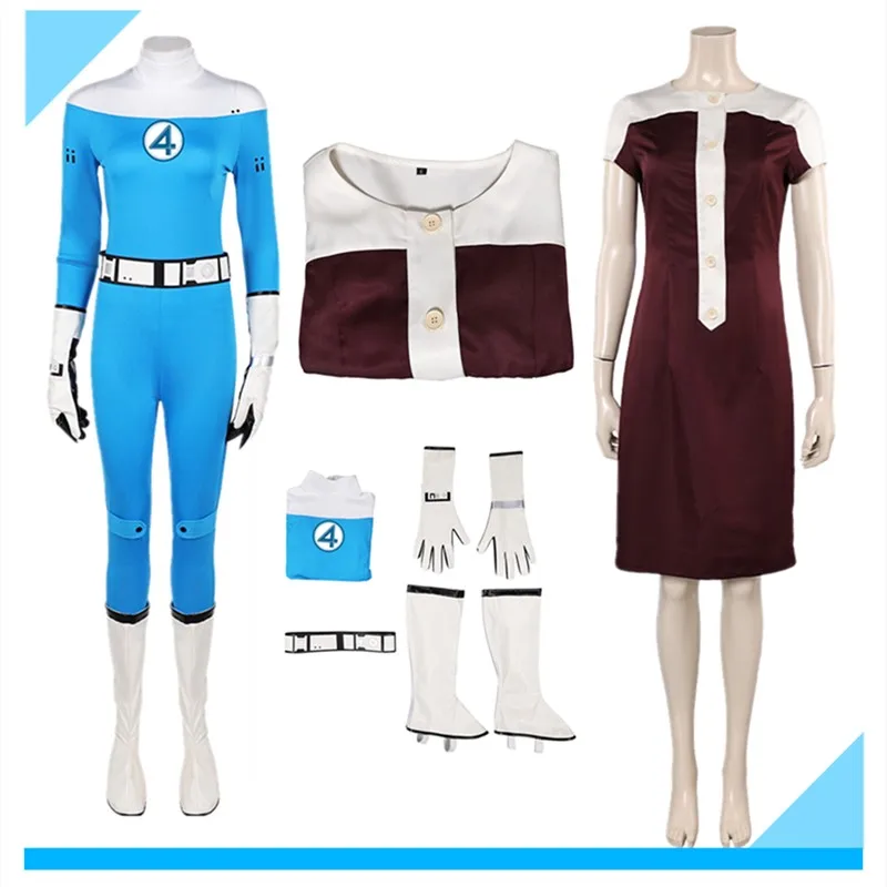 

Невидимый женский комбинезон для косплея, перчатки, костюм с поясом, костюм для взрослых женщин Fantasia Susan Storm 2025, платье на Хэллоуин, карнавальный костюм для вечеринки