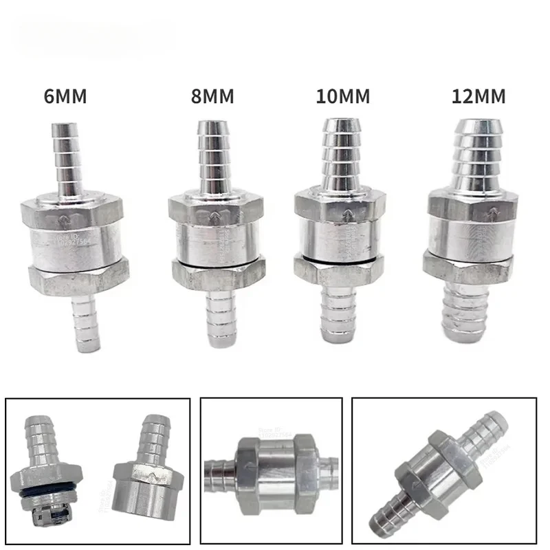 Válvula de Retención de Combustible de 6/8/10/12 mm, Válvula Unidireccional de Aleación de Aluminio para Tubería de Combustible de Gasolina, Diésel y Agua, para Peugeot, Renault y Otros Autos