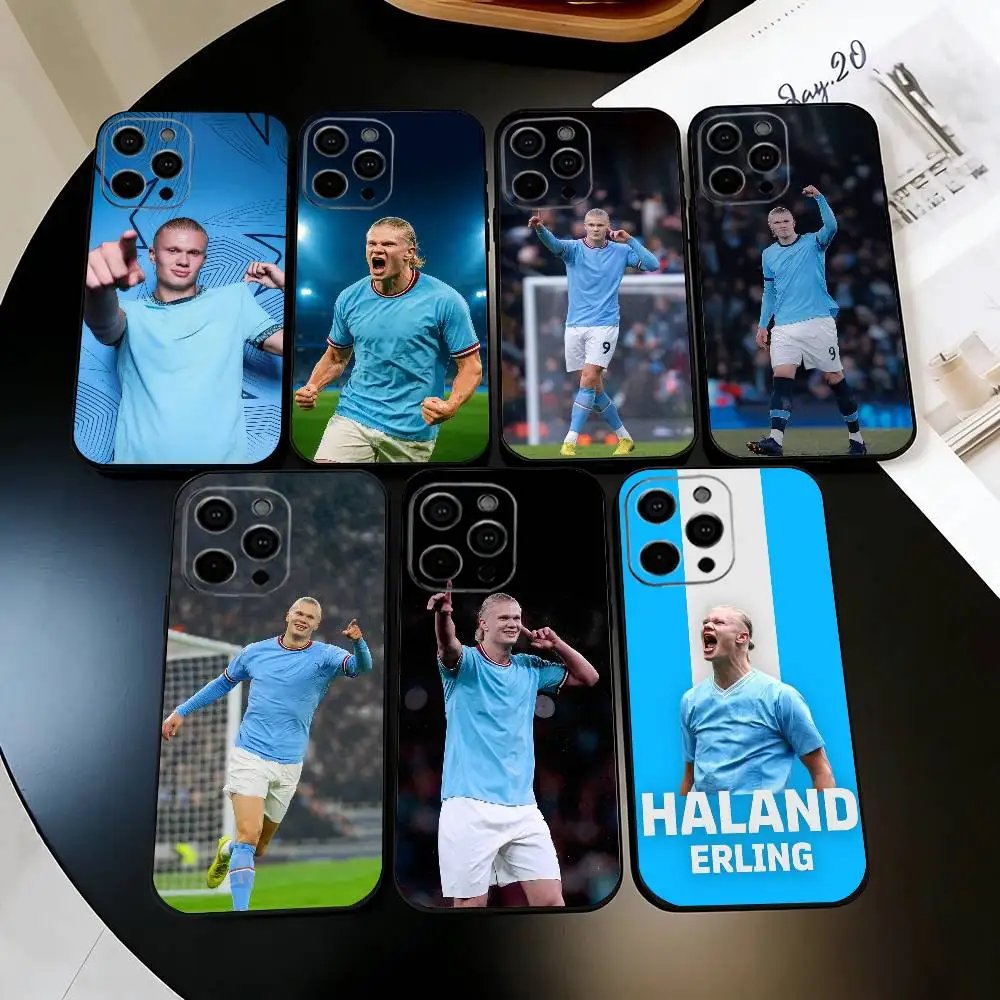 Football E-Erling H-Haaland-EH Phone Case Silicone Soft For IPhone 17 16 15 14 13 12 11 X XR Plus Pro Max Plus