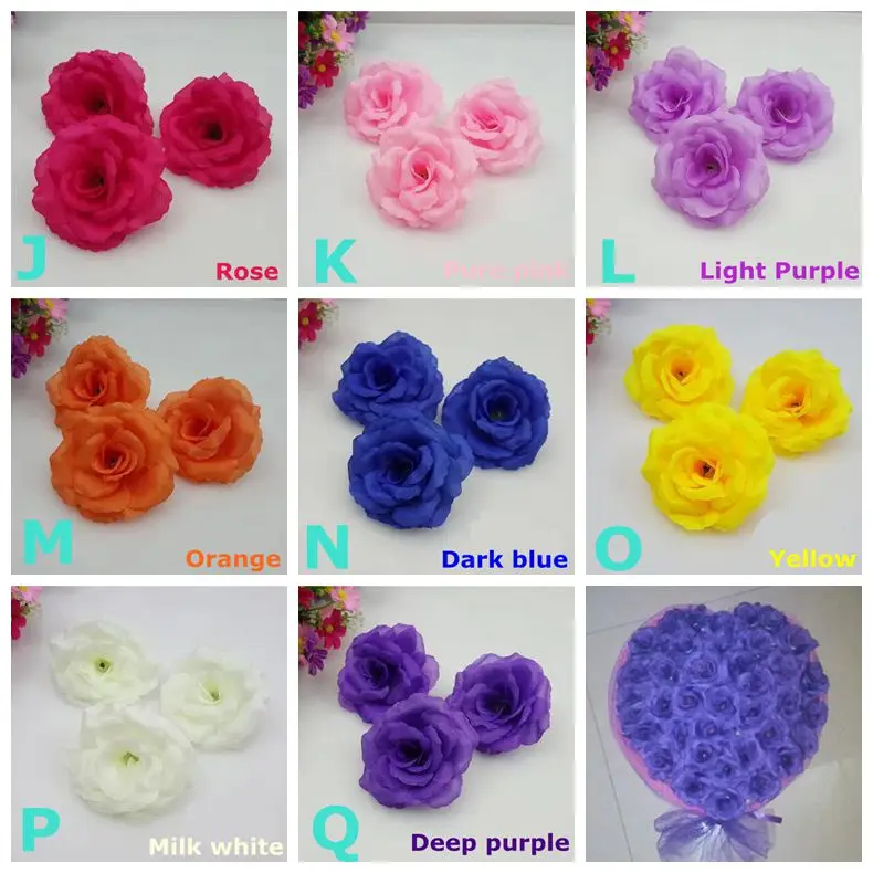NEW10PCS/الكثير 8 سنتيمتر الأرجواني العميق الاصطناعي روز زهرة الحرير رؤساء DIY بها بنفسك ديكورات منزلية لحفلات الزفاف احتفالي لوازم الحفلات يمكن مزج اللون