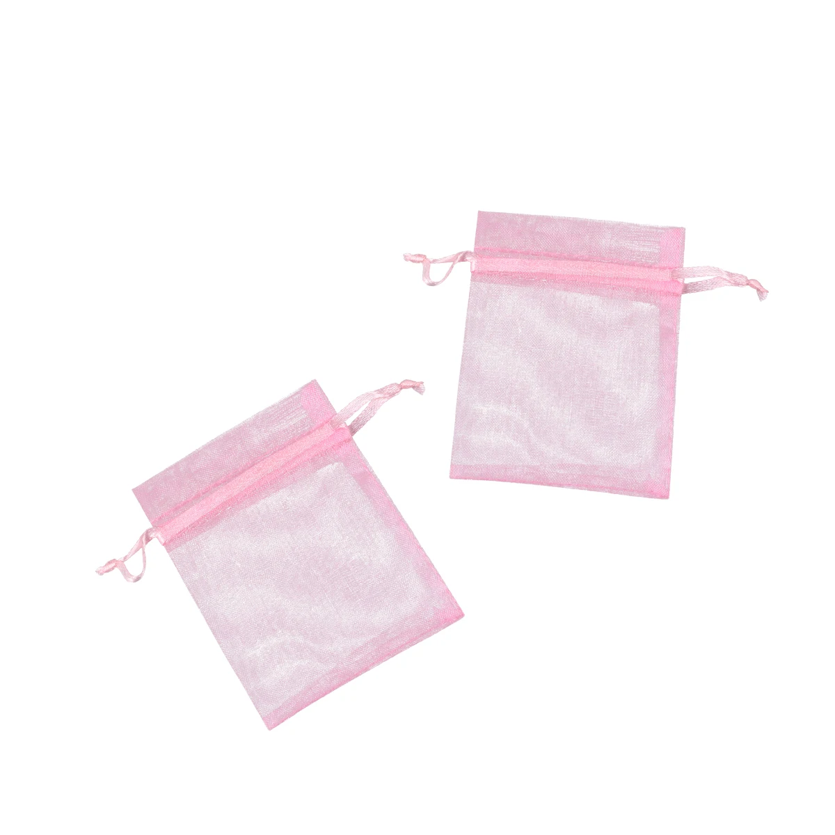 

100pcs Drawstring Gauze Bags Organza Pouches Transparent Gift Jewelry Storage Party Accessories Craft Home Decor Reusable