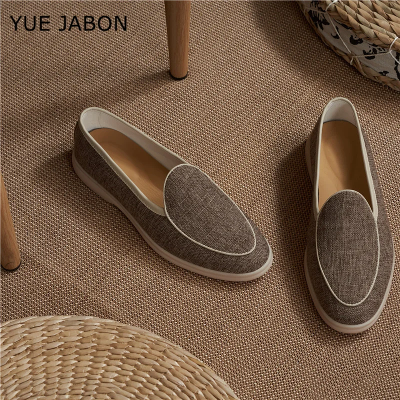

New Autumn High-quality Handmade Mens Loafers Simple Flat Casual Shoes Genuine Leather Outdoor Working Party Wedding Shoes