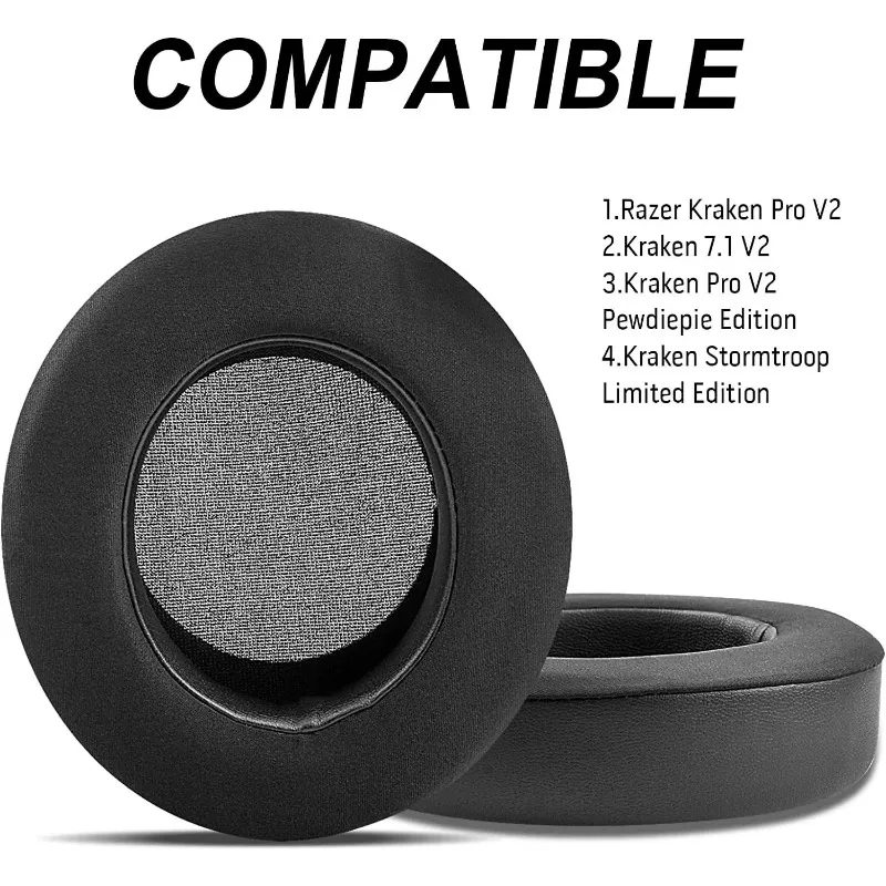 

Replacement Cooling Gel Earpads Foam Ear Pads Cushions For Razer Kraken 7.1 Chroma V2 USB Gaming Pro V2 Headphone