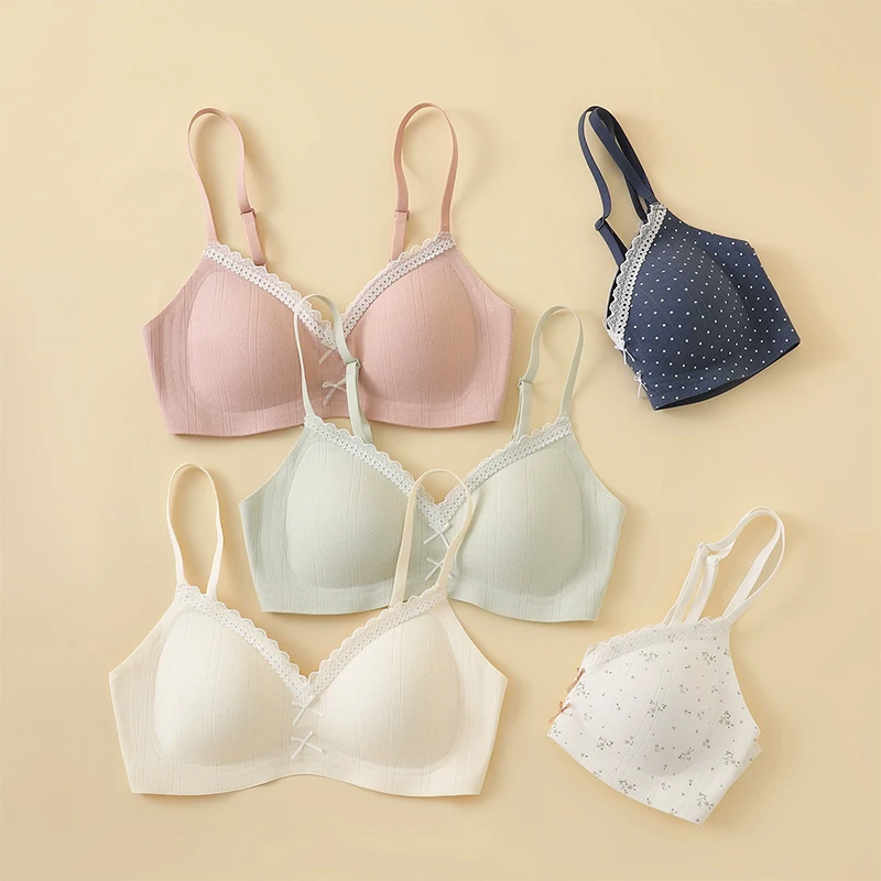 ملابس داخلية للفتيات بتصميم جميل حمالة صدر لاسلكية جميلة للنساء ناعمة قابلة للتنفس ثدي صغير براليت ملابس داخلية مريحة 2026