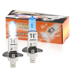 2PCS H1 Halogen Light Bulbs 12V 100W Super Bright Headlights Bulb For Car 6000k White Light Bulbs On Cars Auto Lamp H1