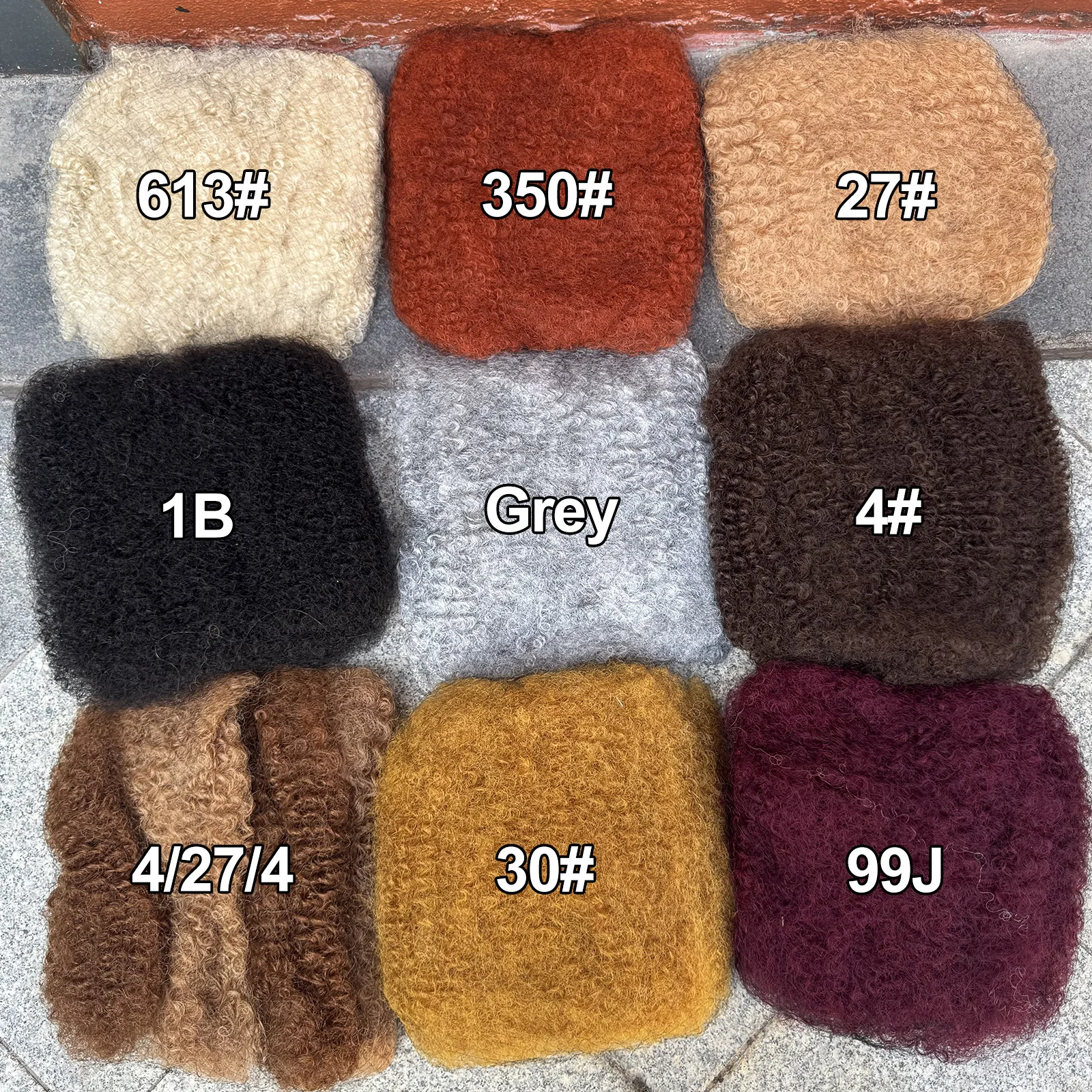 Afro Kinky Bulk Dreadlock Hair Extension Bulk Hair QVR Afro Kinky Curly 100% Remy Human Hair Bulk for Crochet Braiding 50G/Pack