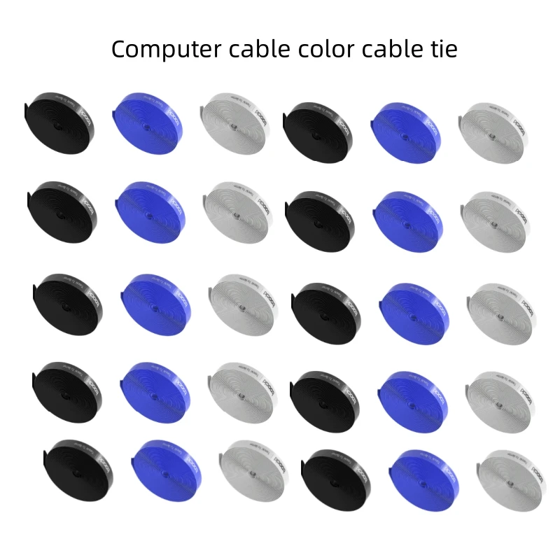 1pcs Toocki Backrest Wire Organizer Computer Data Cable Color Cable Tearable Cable Velcro Organizer