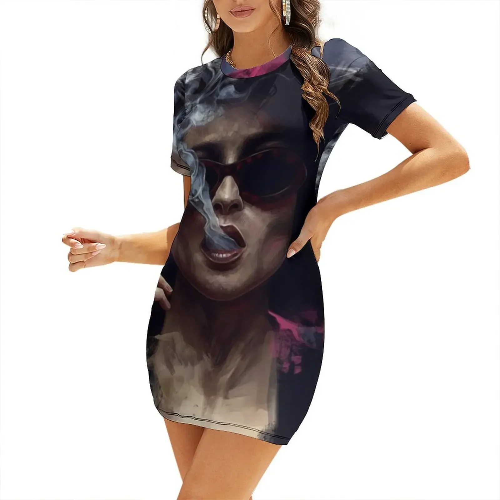 

Marla Singer Fight Club Short-Sleeved Dress clothes for woman dresses summer woman 2026 summer dress women 2026