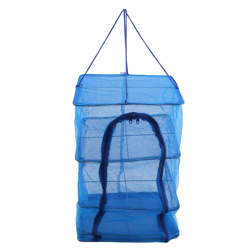 Fish Mesh Hanging Sun Dry Net for Food Dehydrator Durable Folding 3 Layers Vegetable Herbs Fishes Dryer Net Drying Racks