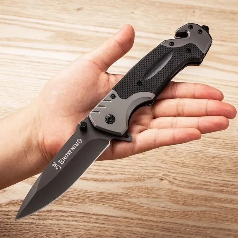 Steel Folding Pocket Knife for Hunting Outdoors L Self Defense High Hardness Tactic Camping Knifes for Men