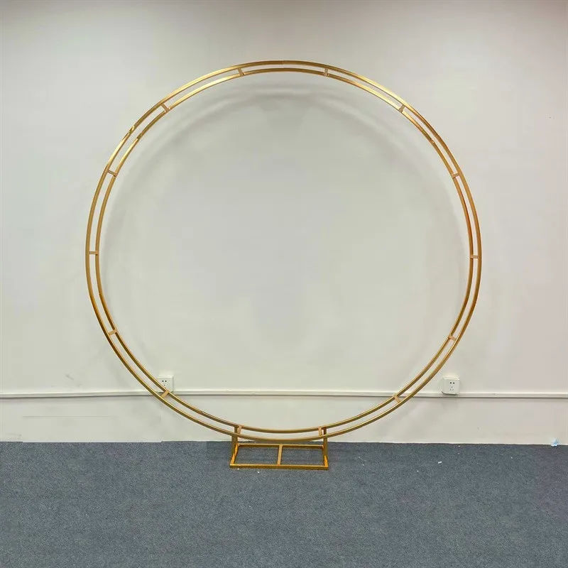 

1pcs Shiny double Circle Wedding arch backdrop Decoration Balloon Frame For Birthday Party Baby Shower DIY Flower stand