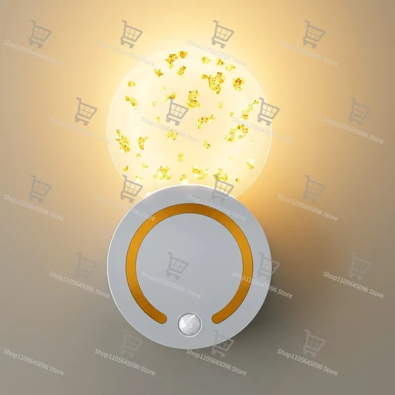 For Acrylic Bedroom Bedside Night Light, Rechargeable Led Induction Ambient Light