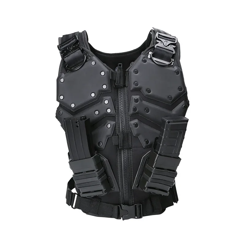 Imagem -02 - Airsoft Tático Caça Molle Armadura Placa de Assalto Transportadora Vest Transportadora do Corpo cs Caminhadas ao ar Livre Descarga