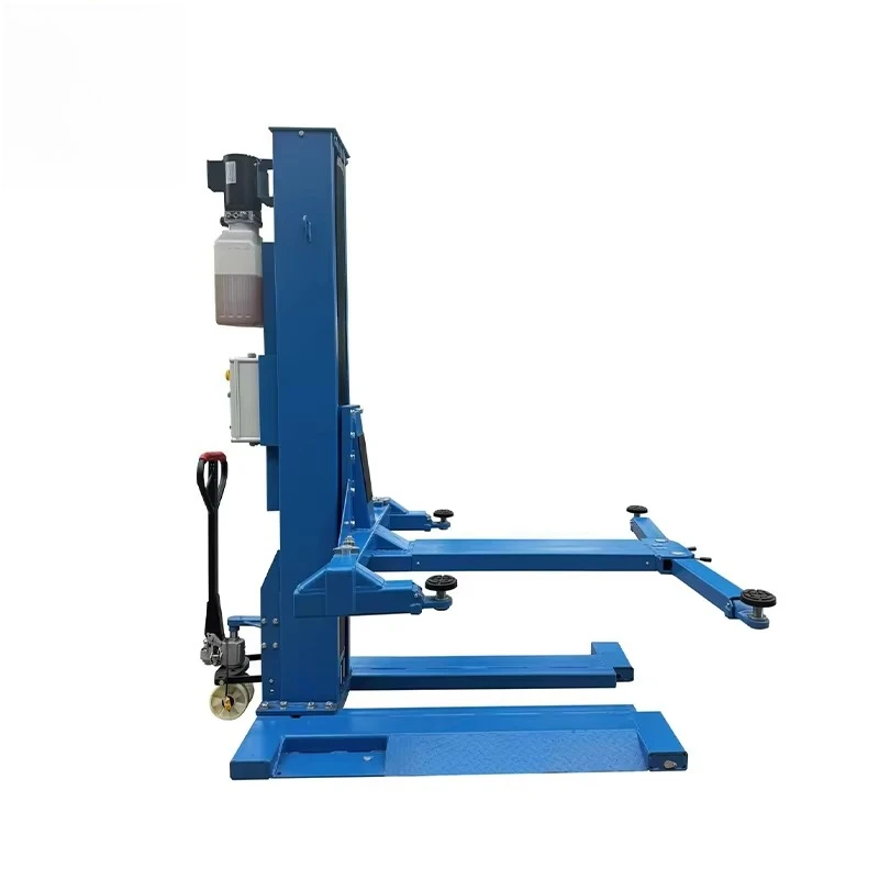 Adjustable 2.5T Manual Release Movable Hydraulic Auto Lift Single Post Car Lift Vehicle Car Hoist Lifter