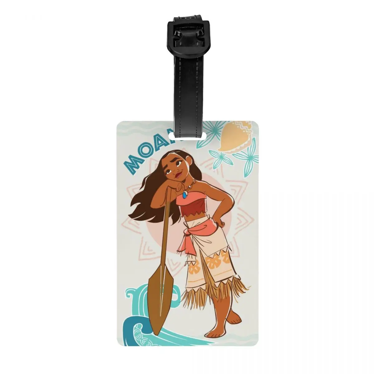 

Изготовленная на заказ багажная бирка с рисунком Моаны для чемоданов, забавные багажные бирки, идентификационная этикетка с крышкой конфиденциальности