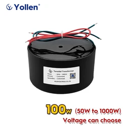 Customized Resin potting 100VA Toroidal Power Transformer 100W Copper Circle RING Voltage 220V to 12V/18V/24V Waterproof IP67