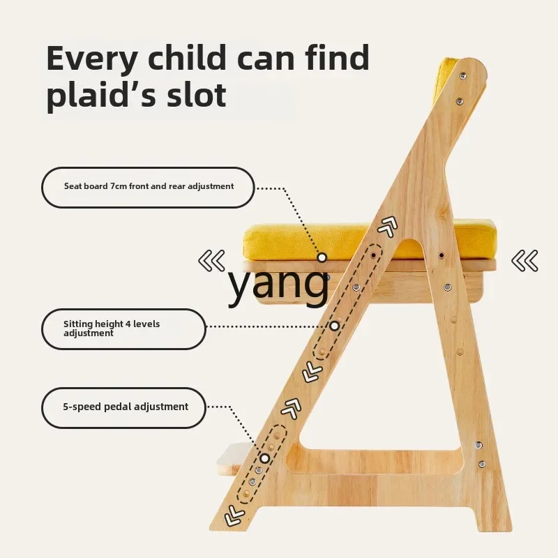 

LTT Solid Wood Seat Household Lifting Multifunctional Writing Chair Backrest Chair