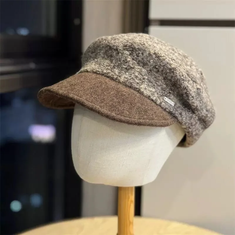 2026 New Arrival: Minimalist, Unique Solid-Color Beret—Warm, Artistic, and Refined; Women’s British-Style Baseball Cap