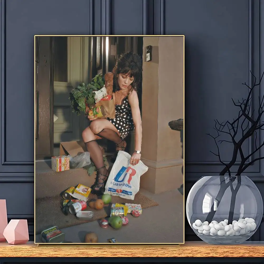 Singer Lily Allen West End Girl Poster HD Paintings Self Adhesive Prints Waterproof Home Bedroom Living Room Decor Vintage Gift