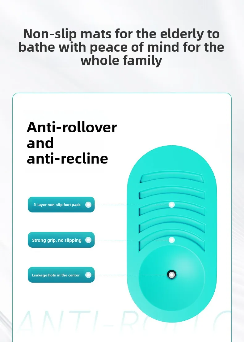 كرسي استحمام خاص لكبار السن، مقعد حمام واسع للغاية ومضاد للانزلاق للمرضى، تصميم مضاد للطرف، أدوات استحمام للتنقل