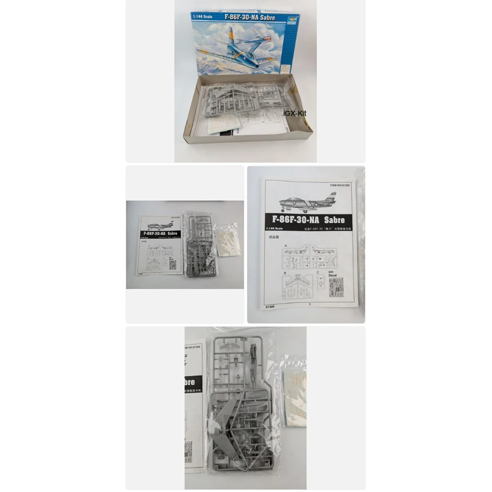 

Trumpeter 01320 1:144 Scale US F86F F-86F-30 Sabre Jet Fighter Aircraft Plane Airplane Plastic Assembly Model Kit Modeling
