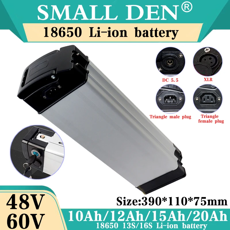 

New 48V 60V 10Ah 12Ah 15Ah 20Ah 18650 13S16S lithium battery pack with built-in BMS 0-1800W motor high-power rechargeable batter