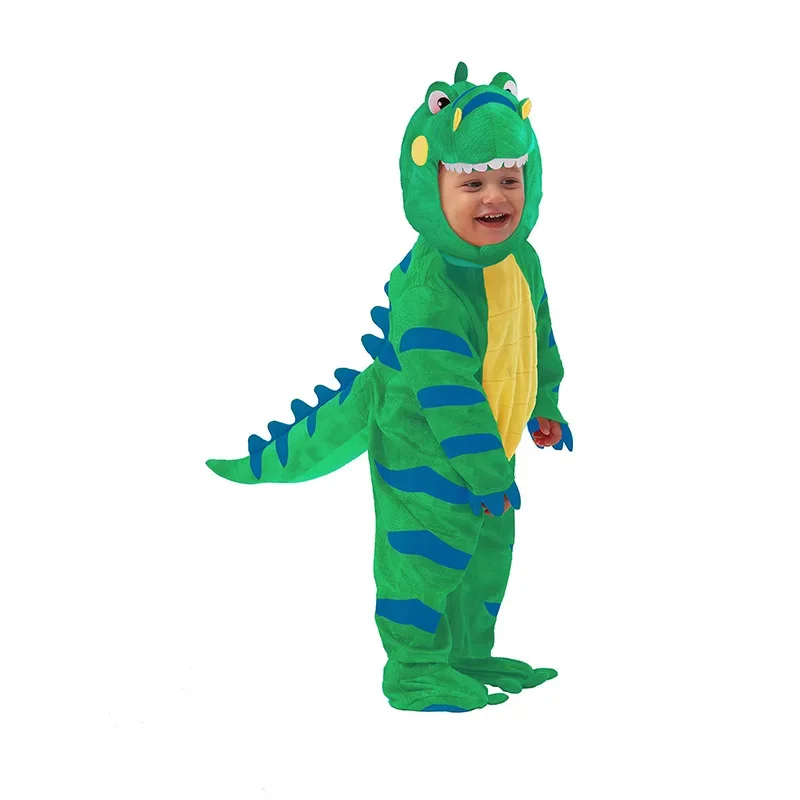 Kids Green T-rex Halloween Costume Boys Realistic Dinosaur Dress Up Party 2023