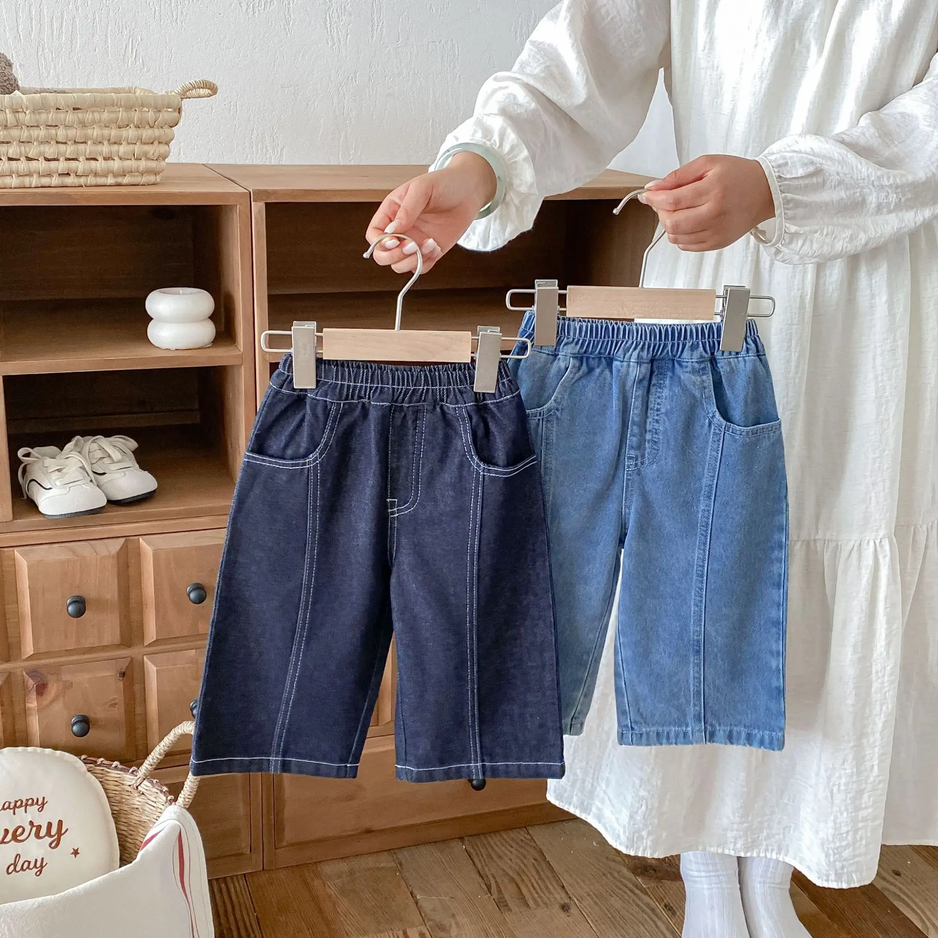 2026 Summer New Children Loose Jeans For Boys Girls Denim Trousers Kids Casual Pants Baby Loose Harem Pants Toddler Clothes