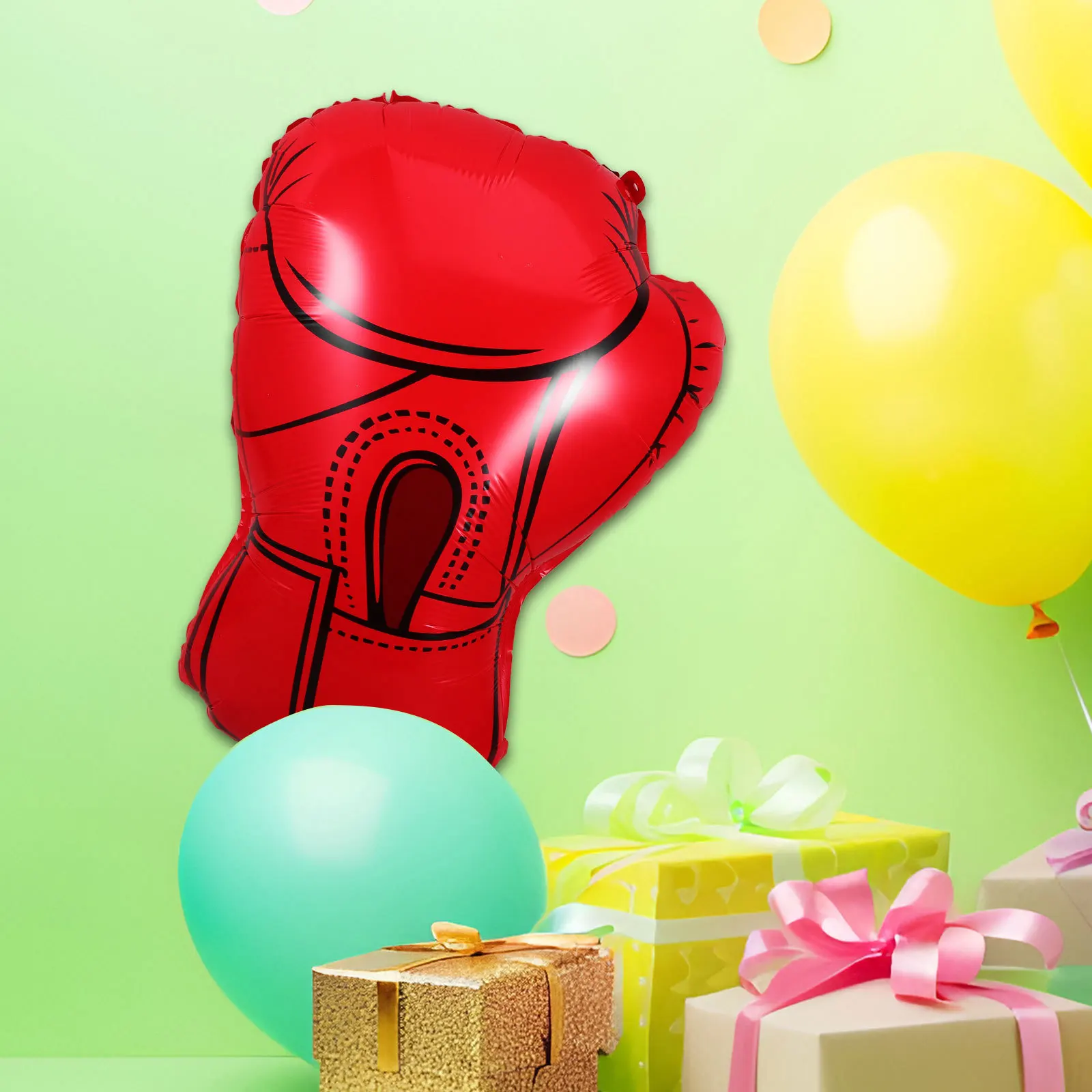 

12Pcs Boxing Gloves Balloons Foil Inflatable for Birthday Wrestling Party Decorations Theme Supplies Boxing Gloves
