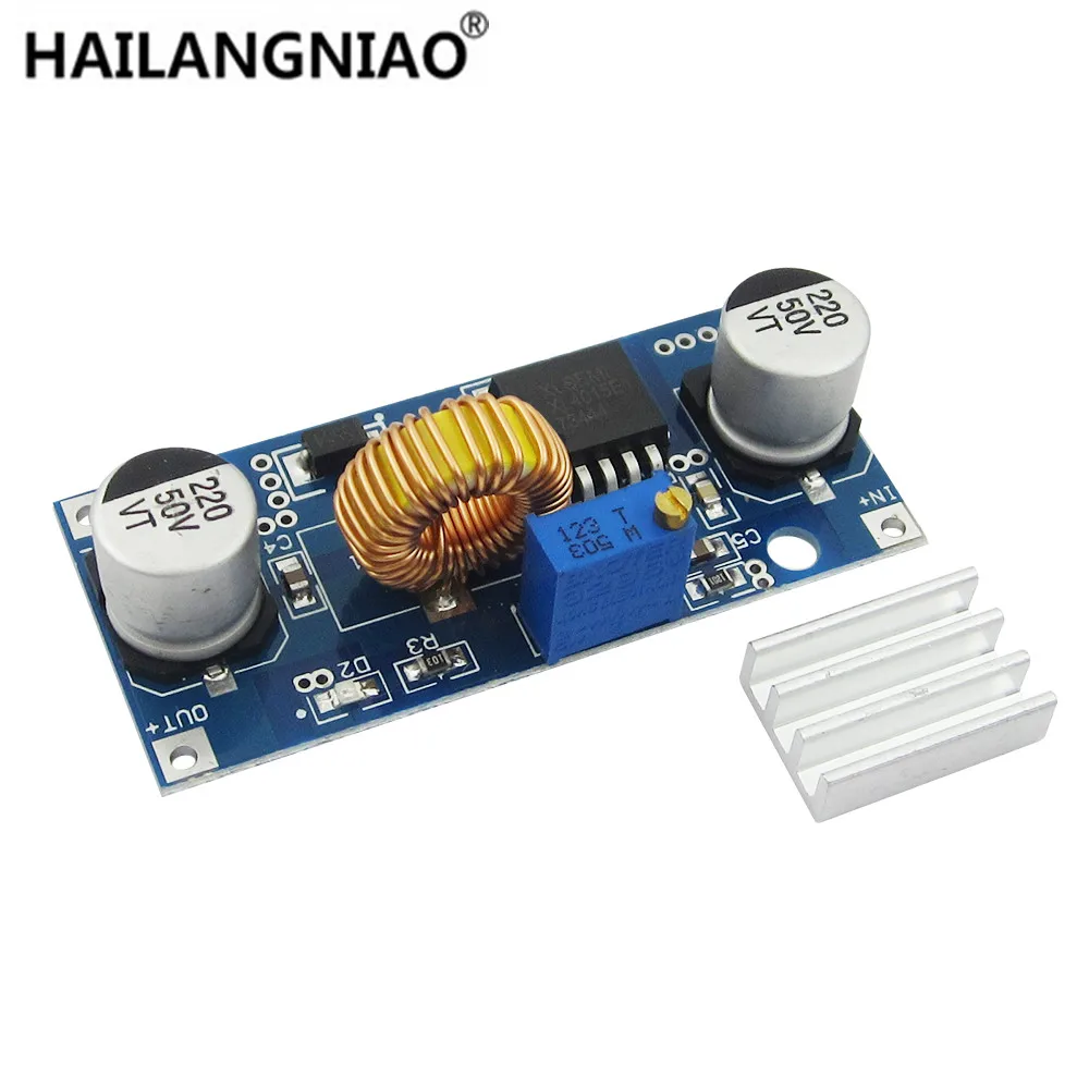 1 шт. 5A DC-DC понижающий регулируемый модуль питания литиевое зарядное устройство XL4015 4 ~ 38 В 96% 5A регулируемый понижающий модуль постоянного тока