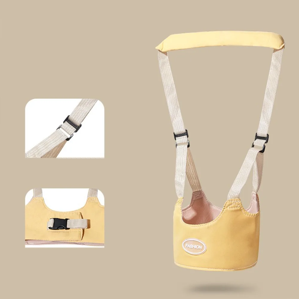 

Adjustable Baby Walker Belt Handheld Multifunctional Infant Walking Harness Solid Color Breathable Walking Assistant Strap Reins