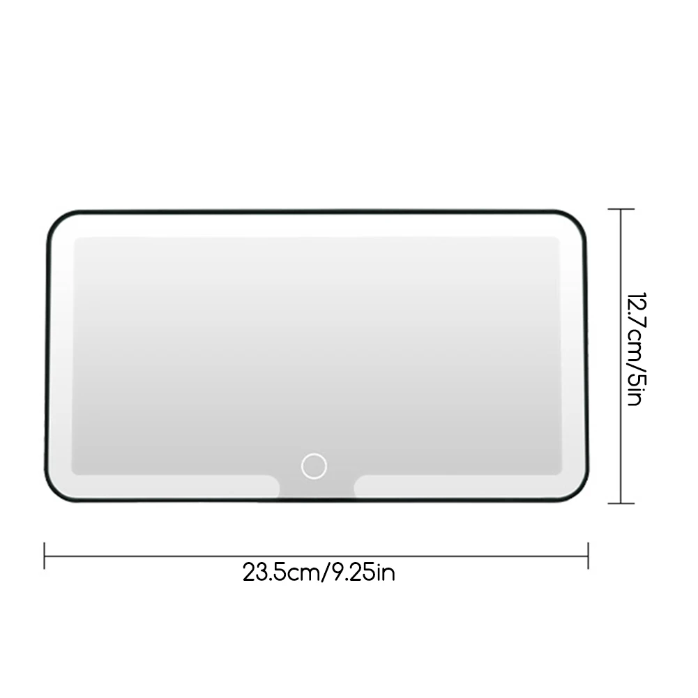 LED-make-upspiegel Auto USB-make-upspiegels LED-spiegelverlichting Aanraakbediening Dimbaar Draagbaar automatisch kijkglas voor op reis