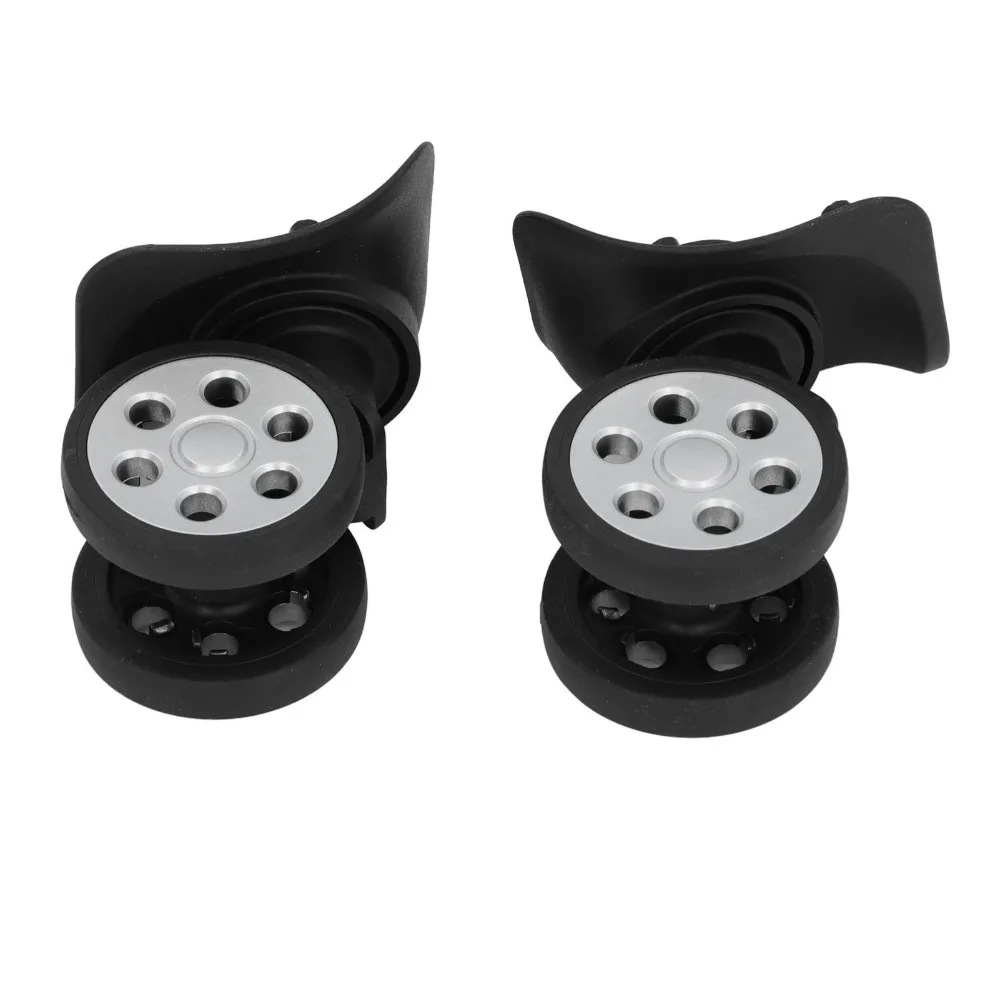 

2 шт. бесшумные амортизирующие колеса для багажа, вращающиеся на 360 градусов двухрядные универсальные колеса, одинаковые винты, ролики для чемодана