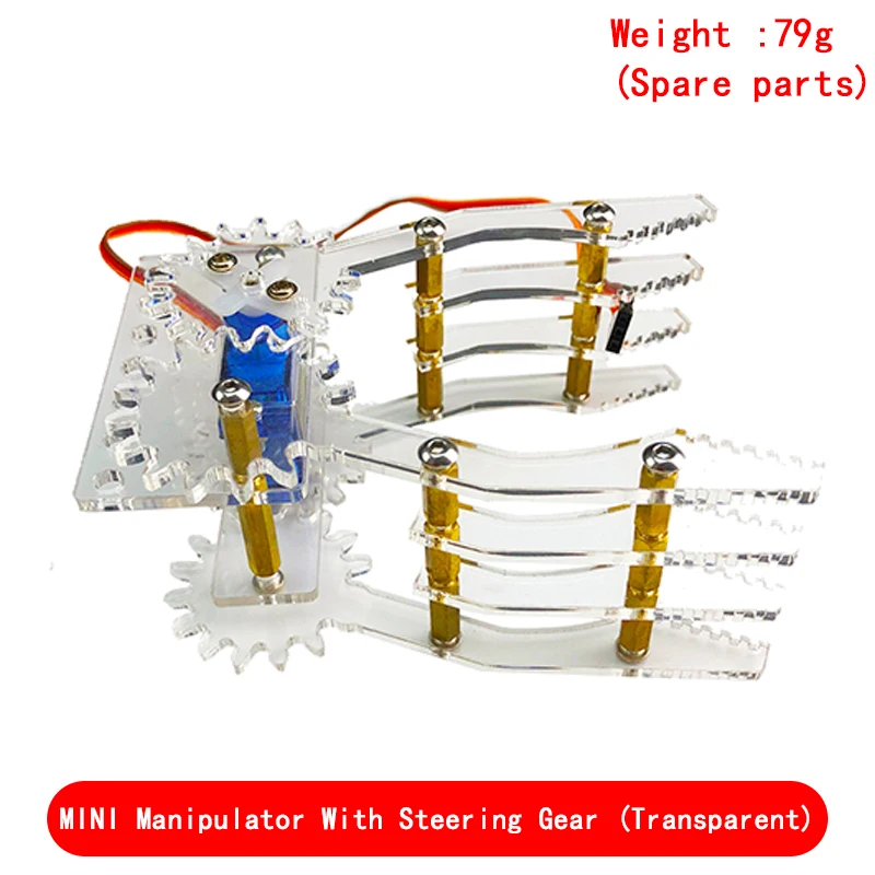 SG90 MG90S 4 DOF Unassembly Acrylic Mechanical Arm Robot Manipulator Claw for Arduino UNO Maker Learning DIY Kit RC Robotic Arm