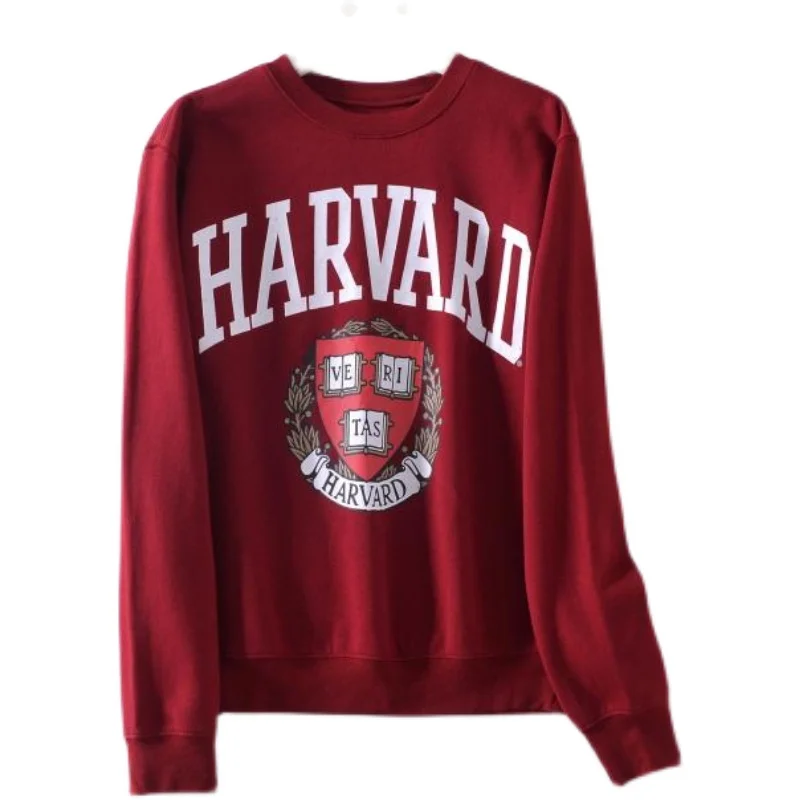 Loose Fit Long Sve round Ne Sweatirt Inner Fce Letter Print Street Sle Women's Autumn New Arrival Value plus Size