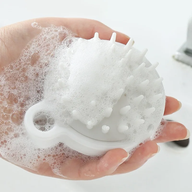 Новый силиконовый шампунь, массажер для кожи головы, расческа для ванны, массажная щетка для кожи головы, шампунь-массажер, акупунктурный массаж головы