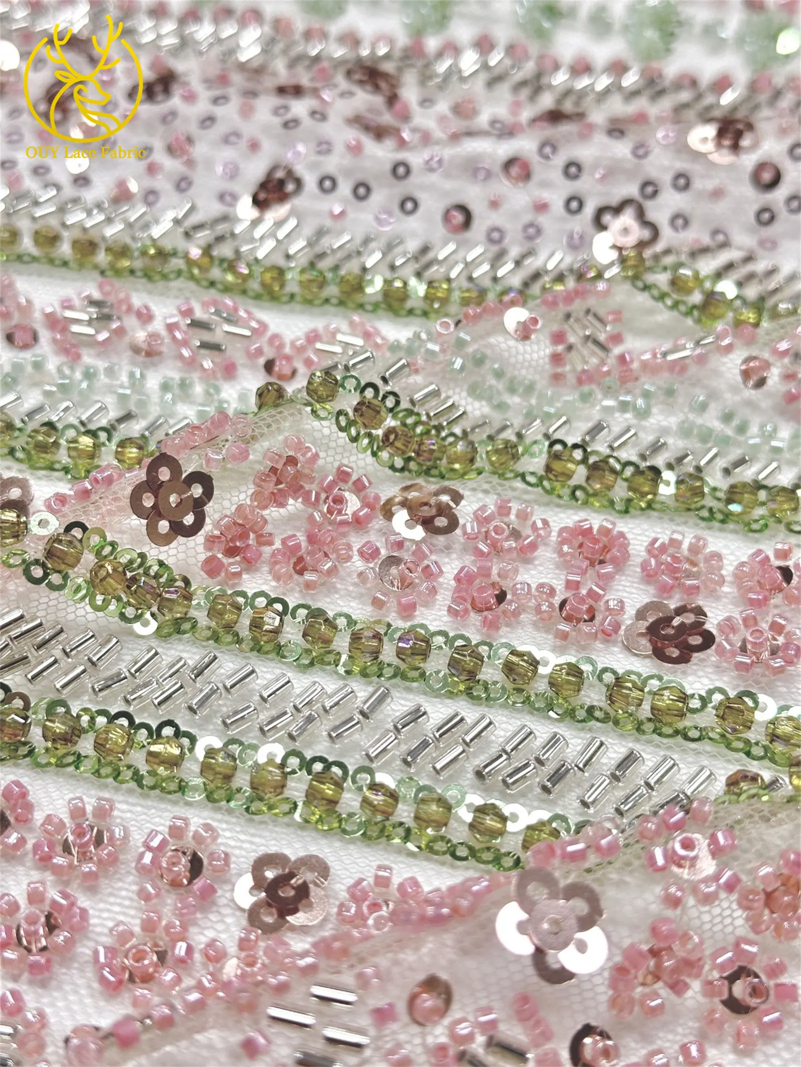 Französische nigerianische Luxus-Perlen-Mesh-Spitze in Weinrot, französische Pailletten-Stickerei-Spitze, afrikanischer Spitzenstoff für Abendkleider zum Nähen – Detail 13