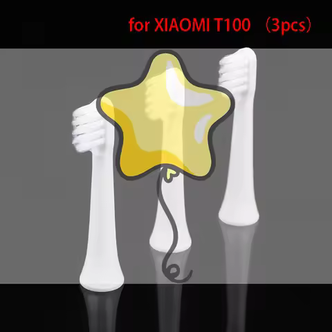 3pcs Sonic Electric Toothbrush for T100 Whitening Soft Vacuum Replacment Heads Clean Bristle Brush Nozzles Head