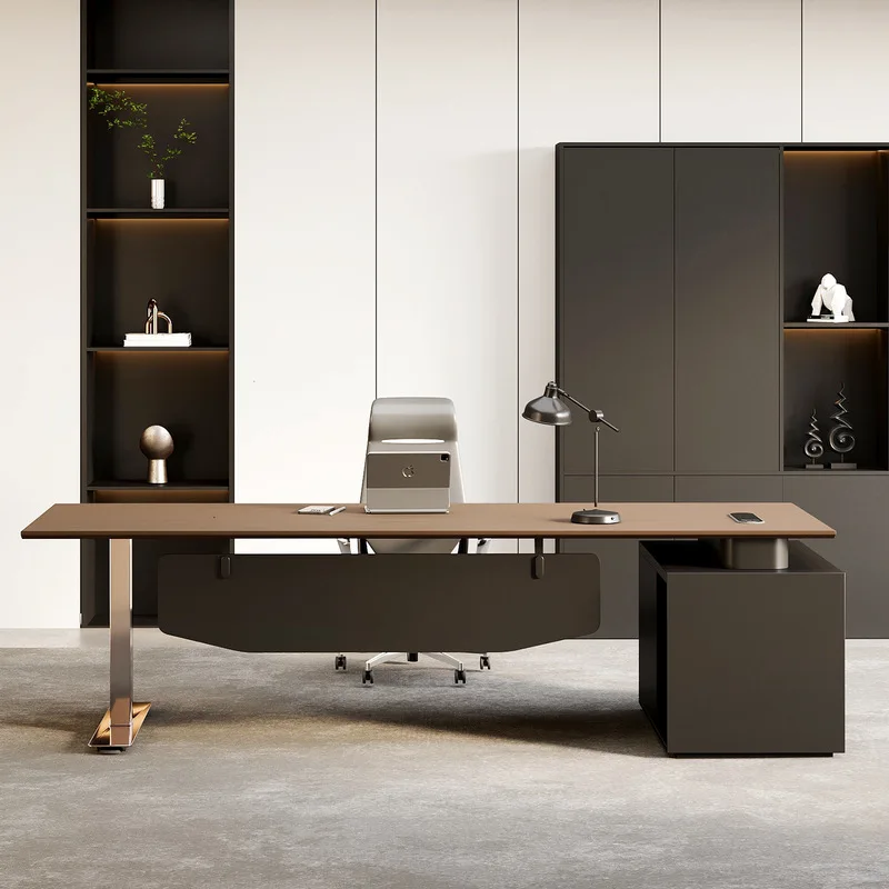 CEO Desk,Boss Table,Smart Electric Height-Adjustable , Italian-Style 'S , Large Executive Workstation, Manager'S Desk, And