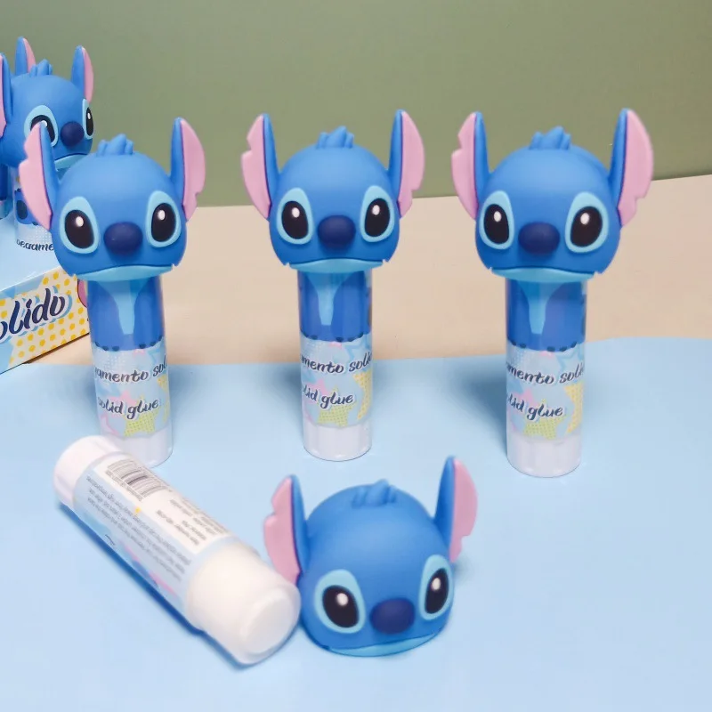 16pcs Disney Silicone Solid Glue Cartoon Cute Lilo Stitch Student Diy Handmade Rotating Solid Glue Stick Cartoon Handbook Glue