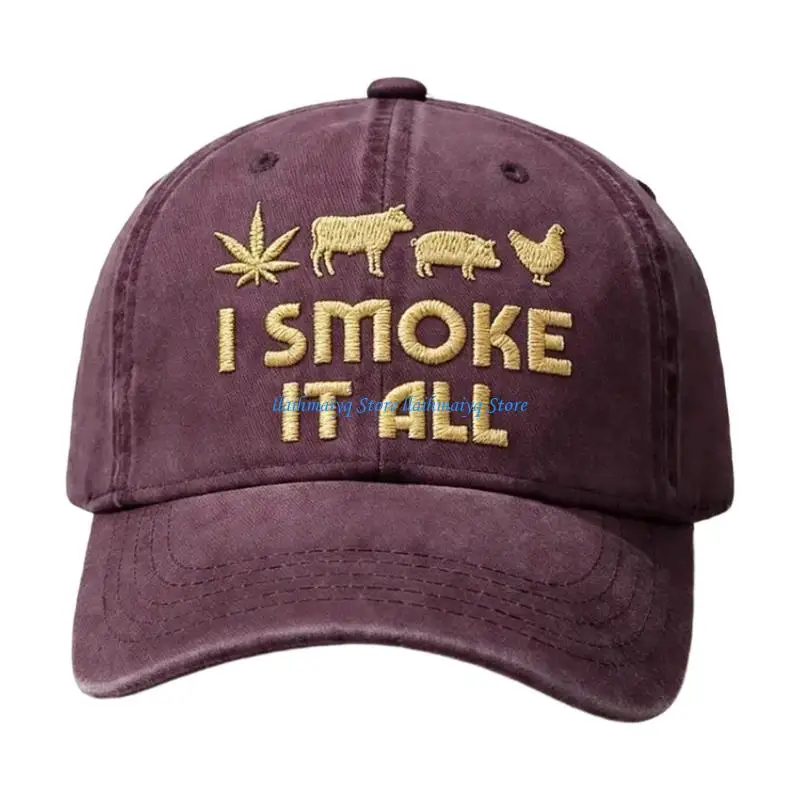 

573B Trendy Adjustable Baseball Hat With Elegant Embroidery Pattern For Adult Outdoor Sun Protections And Styles Enhancement
